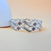 925 Sterling Sliver Wedding Bangles, Eternity Round Brilliant Cut Colorless Moissanite Bangle Bracelet, Delicate Eternity Wedding Bracelet